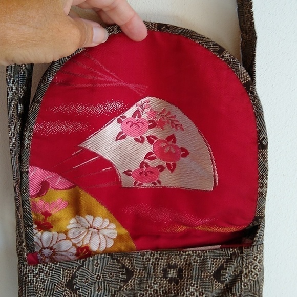 Handmade Patchwork Shoulder Bag Purse Soft Textile Aztec Asian - Picture 2 of 6